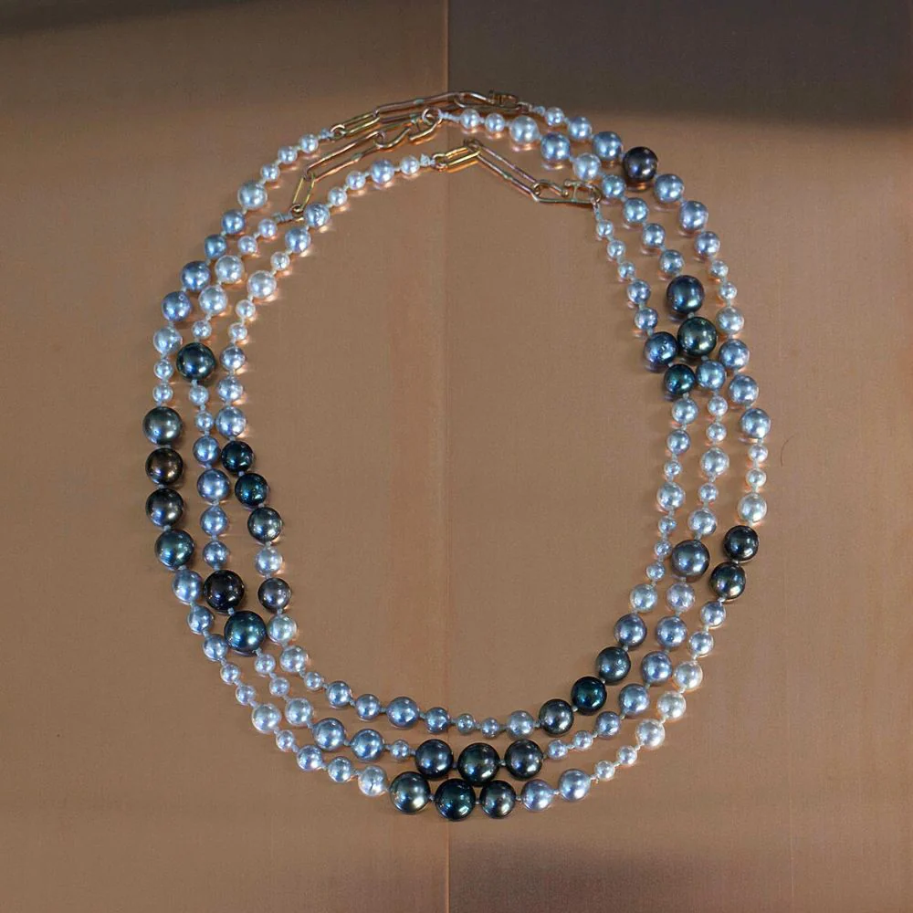 Akoya and Tahitian 22" Cultured Pearl Strand - Image 3