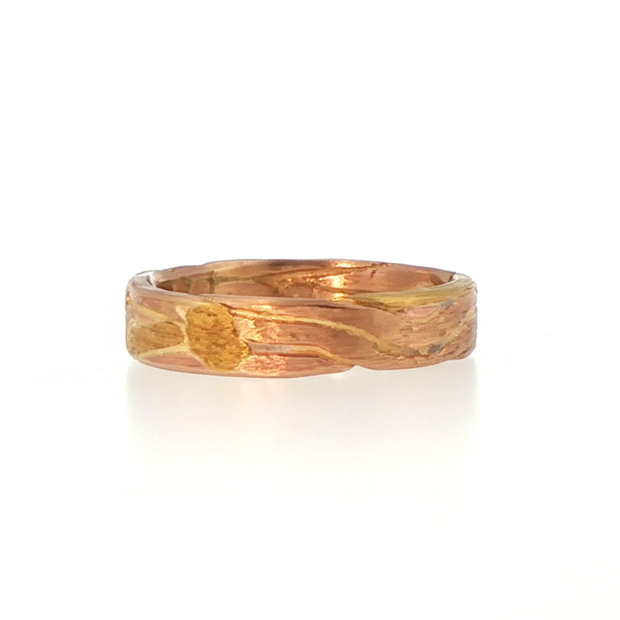 Rose Gold Flat Ribbon Ring - Image 3