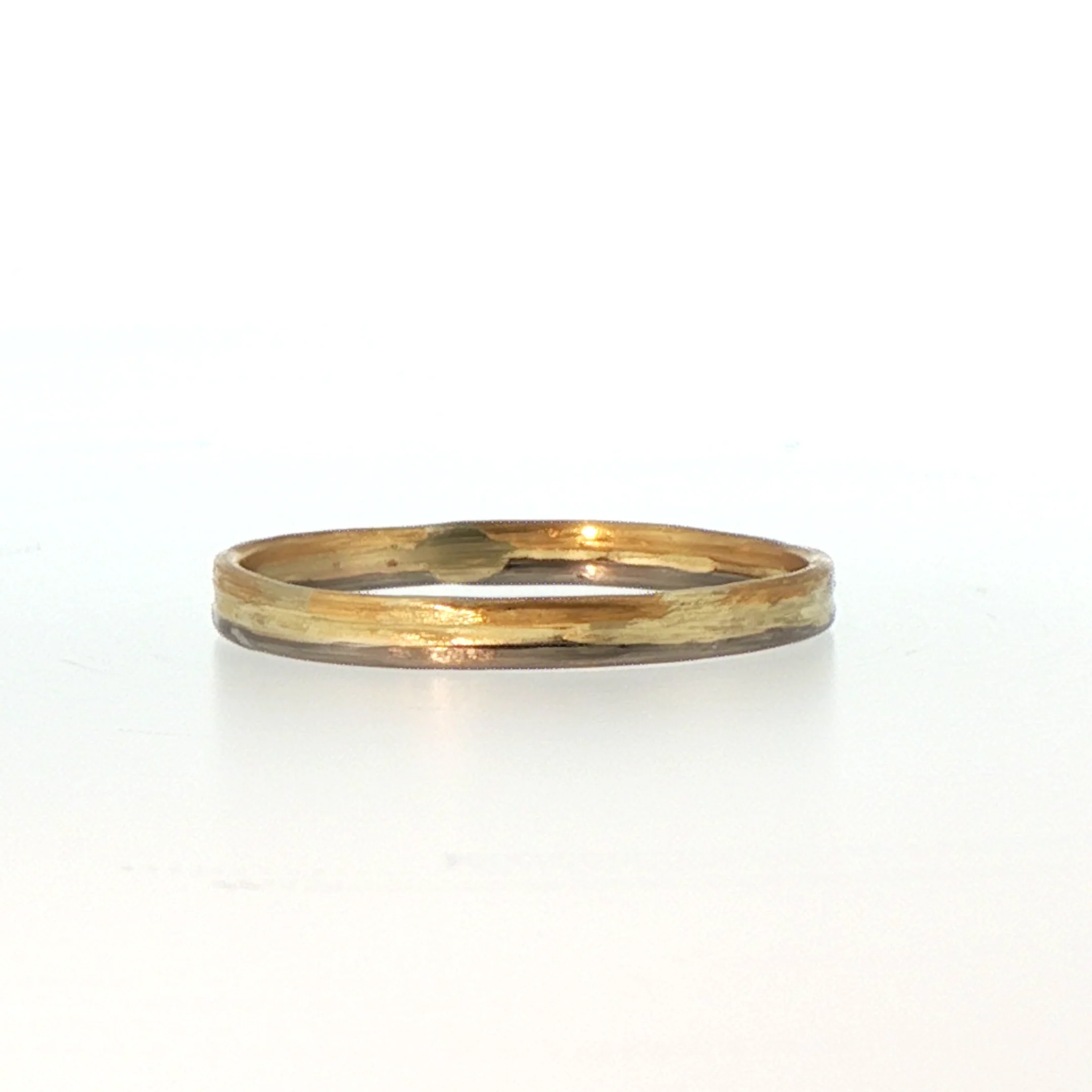 2MM Gold Skinny Seamed Band - Image 3