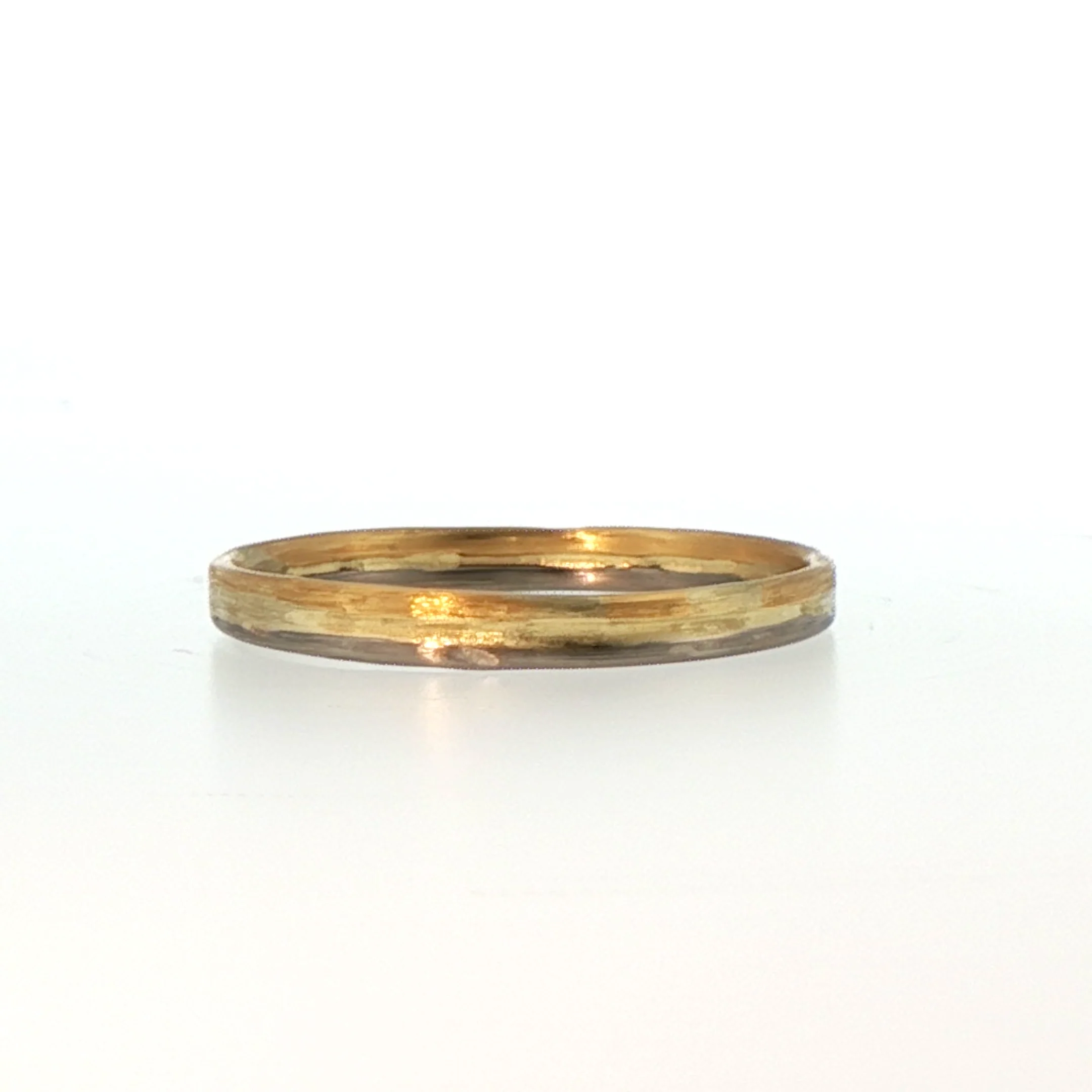 2MM Gold Skinny Seamed Band - Image 4